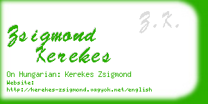 zsigmond kerekes business card